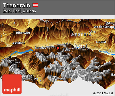 Physical Panoramic Map of Thannrain