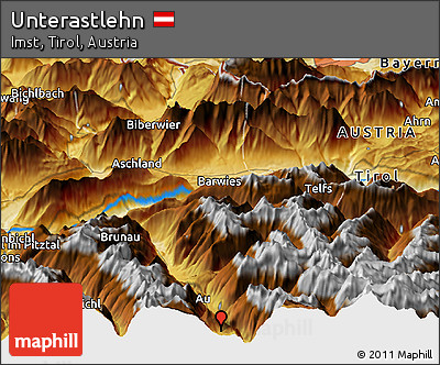 Physical Panoramic Map of Unterastlehn