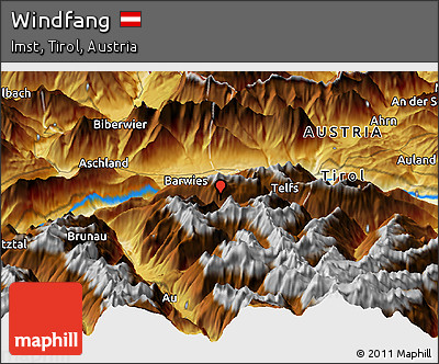 Physical Panoramic Map of Windfang