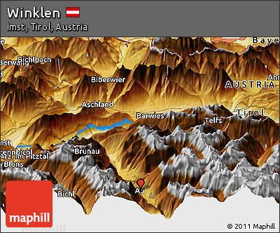 Physical Panoramic Map of Winklen