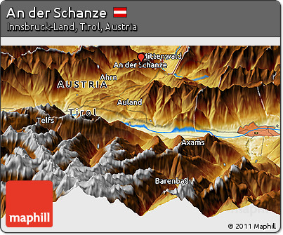 Physical Panoramic Map of An Der Schanze