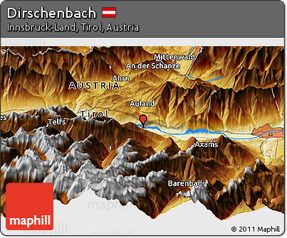Physical Panoramic Map of Dirschenbach