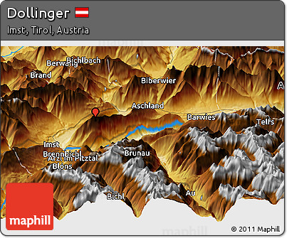 Physical Panoramic Map of Dollinger