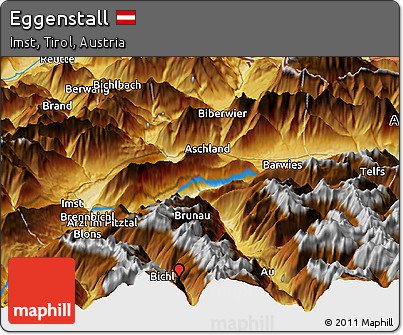 Physical Panoramic Map of Eggenstall