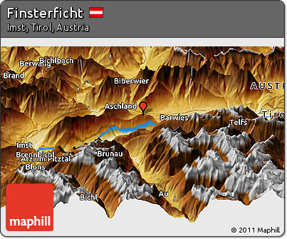 Physical Panoramic Map of Finsterficht
