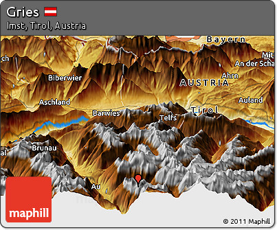 Physical Panoramic Map of Gries