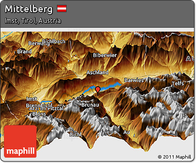Physical Panoramic Map of Mittelberg