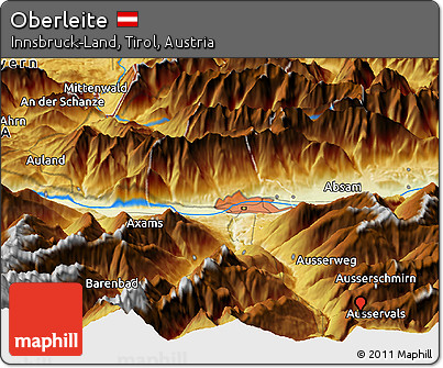 Physical Panoramic Map of Oberleite