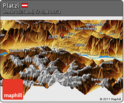 Physical Panoramic Map of Platzl