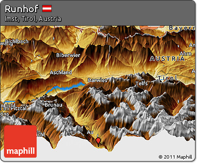 Physical Panoramic Map of Runhof