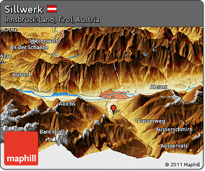 Physical Panoramic Map of Sillwerk