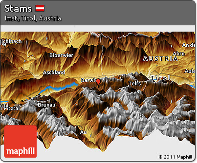 Physical Panoramic Map of Stams