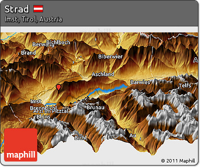 Physical Panoramic Map of Strad