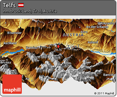 Physical Panoramic Map of Telfs