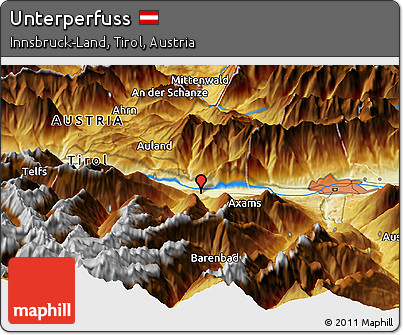 Physical Panoramic Map of Unterperfuss