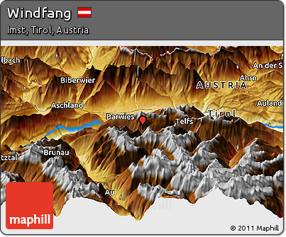 Physical Panoramic Map of Windfang