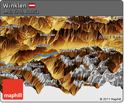 Physical Panoramic Map of Winklen