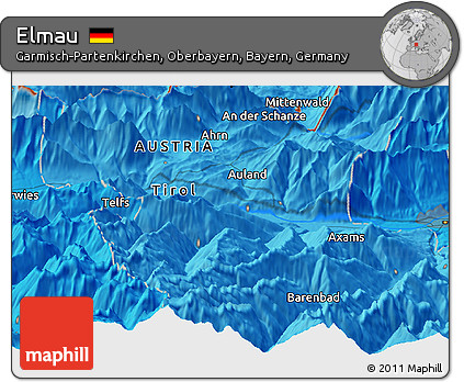 Political Panoramic Map of Elmau