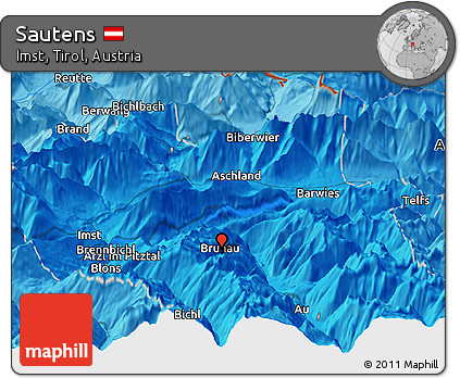 Political Panoramic Map of Sautens