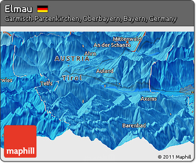 Political Panoramic Map of Elmau