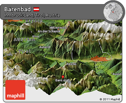 Satellite Panoramic Map of Bärenbad