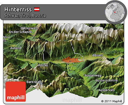 Satellite Panoramic Map of Hinterriss