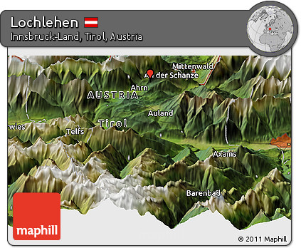 Satellite Panoramic Map of Lochlehen