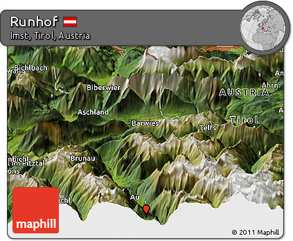 Satellite Panoramic Map of Runhof