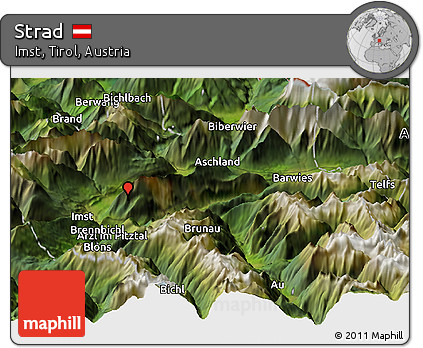 Satellite Panoramic Map of Strad