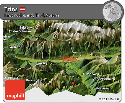 Satellite Panoramic Map of Trins