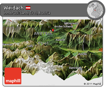Satellite Panoramic Map of Weidach