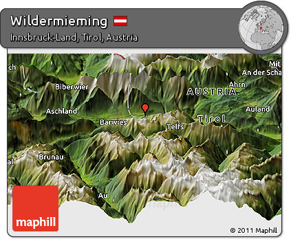 Satellite Panoramic Map of Wildermieming