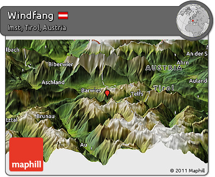 Satellite Panoramic Map of Windfang