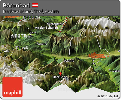 Satellite Panoramic Map of Bärenbad