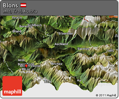 Satellite Panoramic Map of Blons