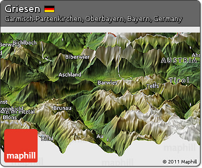 Satellite Panoramic Map of Griesen