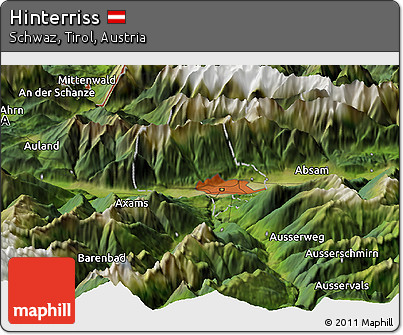 Satellite Panoramic Map of Hinterriss