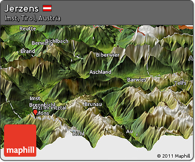 Satellite Panoramic Map of Jerzens