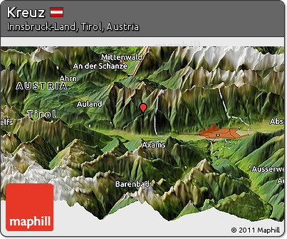 Satellite Panoramic Map of Kreuz