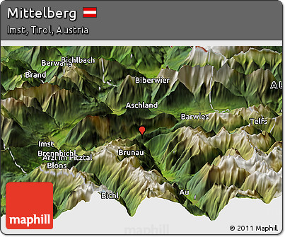 Satellite Panoramic Map of Mittelberg
