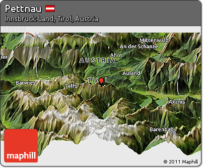 Satellite Panoramic Map of Pettnau