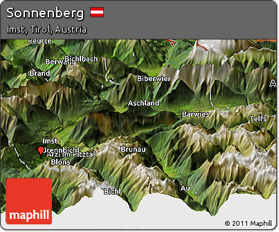 Satellite Panoramic Map of Sonnenberg