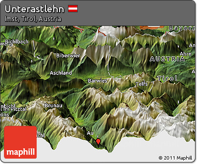 Satellite Panoramic Map of Unterastlehn