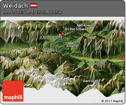 Satellite Panoramic Map of Weidach