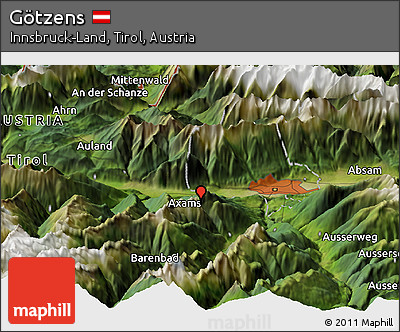 Satellite Panoramic Map of Götzens