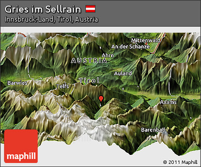 Satellite Panoramic Map of Gries Im Sellrain