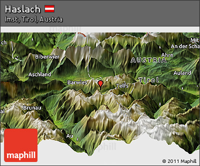 Satellite Panoramic Map of Haslach