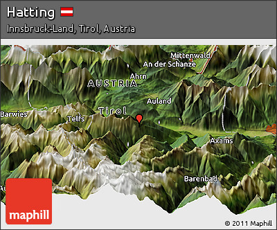 Satellite Panoramic Map of Hatting