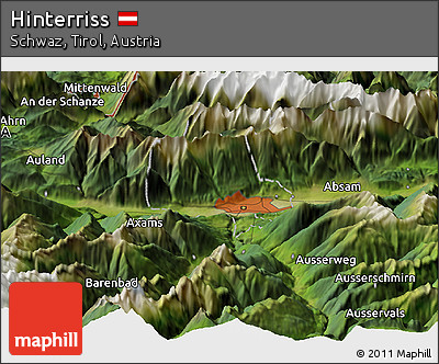 Satellite Panoramic Map of Hinterriss
