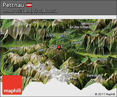 Satellite Panoramic Map of Pettnau